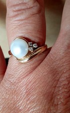 Ring diamanten perle gebraucht kaufen  Hohenfels