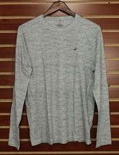 NOVA Camiseta Masculina Hollister by Abercrombie Manga Longa Cinza Urze Média comprar usado  Enviando para Brazil