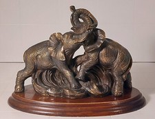 Elefantenpaar figur bronziert gebraucht kaufen  Berlin