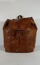 Mochila leve Wilsons couro marrom com zíper bolsos comprar usado  Enviando para Brazil