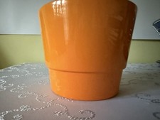 Donica Ceramiczna Osłonka na Donicę Dekoracyjna I Ozdobna Pomarańczowa na sprzedaż  PL
