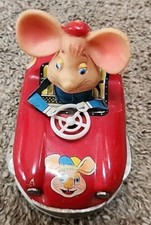Antigo Topo Gigio Tin Wind Up Bouncing Racer Car Little Italian Mouse Japão comprar usado  Enviando para Brazil