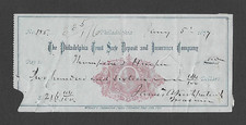 1877 bank check for sale  Festus