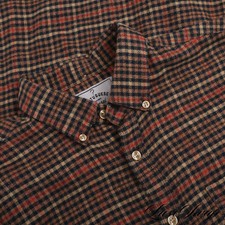 Camisa portuguesa flanela mocha marrom azul caqui xadrez em camadas escovado M NR comprar usado  Enviando para Brazil