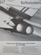 2/1977 PUB TURBO-UNION RB199 ENGINE TORNADO MOTEUR AVIATION ORIGINAL AD, usado comprar usado  Enviando para Brazil