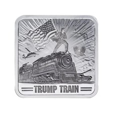 2024 Tren 1 OZ 999 Plata Fina Cuadrada Barra de Plata BU Moneda Rara Coleccionable segunda mano  Embacar hacia Mexico