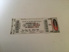  Ingresso esboço CUBS 2010 26/09/10 VS CARDINALS ~ Albert Pujols HR # 408 comprar usado  Enviando para Brazil