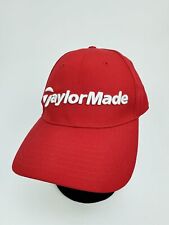 Chapéu boné vermelho bordado golfe TaylorMade letras brancas gancho e laço ajustável, usado comprar usado  Enviando para Brazil