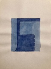 Abstraction blue watercolour gebraucht kaufen  München