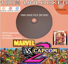 Marvel VS Capcom 2 NTSC-J Dreamcast todos os personagens desbloqueados VMU salvar arquivo DISC comprar usado  Enviando para Brazil