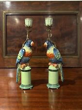 Parrot candlesticks porcelain for sale  SAWBRIDGEWORTH