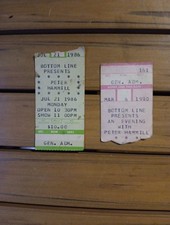 2 esboços de ingressos Peter Hammill Bottom Line NYC 1986, 1990 comprar usado  Enviando para Brazil