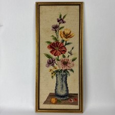 Vtg floral needlepoint for sale  Oakfield
