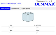 Demmar betonstein betonblock gebraucht kaufen  Wolnzach