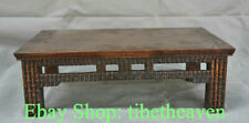 Huanghuali 15.8" Chinês Antigo Madeira Escultura Palace Bamboo Mesa Escrivaninha Mesas comprar usado  Enviando para Brazil