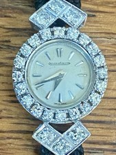 Relógio de coquetel feminino Jaeger-LeCoultre vintage ouro branco 18 quilates diamantes antigos comprar usado Relógio de coquetel feminino Jaeger-LeCoultre vintage ouro branco 18 quilates diamantes antigos comprar usado  Enviando para Brazil
