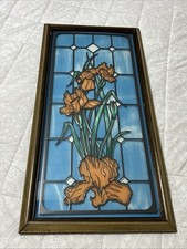 Vitral vintage painel íris 23x11 moldura rústica com chumbo janela arte flores comprar usado Vitral vintage painel íris 23x11 moldura rústica com chumbo janela arte flores comprar usado  Enviando para Brazil