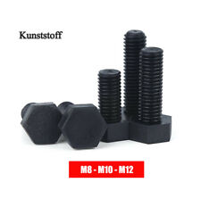 M8 M10 M12 Kunststoff Sechskantschrauben Nylon Schwarz Sechskant Bolzen comprar usado  Enviando para Brazil