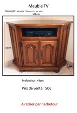 Meuble angle tv d'occasion  Bonneval