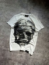 Camiseta Philipp Plein Gráfica Caveira Masculina Tamanho M Branca Designer Camiseta Punk Y2K comprar usado  Enviando para Brazil