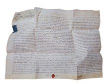Raro manuscrito de pergaminho inglês do século XVIII 1777 - Selos oficiais e selo de cera. comprar usado  Enviando para Brazil