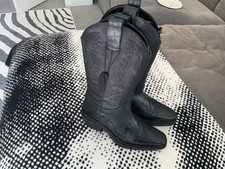 Leather cowboy boots for sale  LONDON
