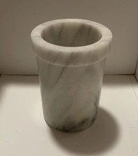 Porta-lápis pedra mármore 4 3/4” utensílio de cozinha branco pesado e preto comprar usado  Enviando para Brazil
