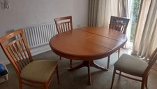 Teak pedestal dining for sale  RUGBY