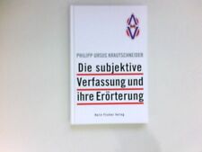 Subjektive verfassung erörter gebraucht kaufen  Diez