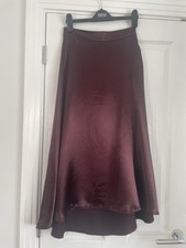 Burgundy satin maxi for sale  POTTERS BAR