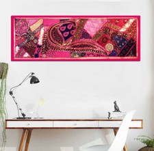 COLCHA LOUCA 60" LANTEJOULAS PESADAMENTE FRISADAS DECORAÇÃO CORREDOR SARI TAPEÇARIA PAREDE PENDURADA comprar usado  Enviando para Brazil