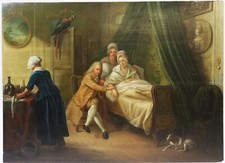 Szenerie wochenbett ölgemäld gebraucht kaufen  Stadtbergen