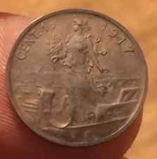 Moneta centesimo 1917 usato  Olbia