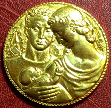 Médaille plaqué couple d'occasion  Nice-