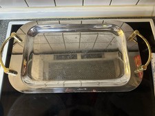 Silberfarbenes serviertablett  gebraucht kaufen  Darmstadt