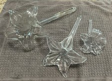 Três trombetas de chifres de cristal Art Nouveau graduadas de substituição combinando Epergne comprar usado  Enviando para Brazil