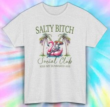 Camiseta Salty Bitch Social Club | Camiseta gráfica engraçada de verão férias na praia comprar usado  Enviando para Brazil