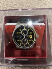 Ferrari Speciale Day Date mostrador preto/amarelo pulseira de borracha preta relógio Scuderia, usado comprar usado  Enviando para Brazil