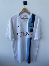 Camiseta Nike branca MANCHESTER CITY 2013/2014 TERCEIRA CAMISA DE FUTEBOL comprar usado  Enviando para Brazil