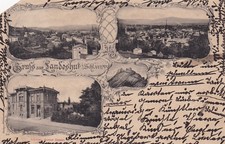 AK Pozdrowienie z Landeshut Schlesien 1901 - Kamienna Góra - Restauracja, Kirchberg na sprzedaż  Wysyłka do Poland