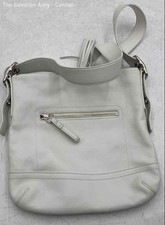 Bolsa tiracolo Coach feminina de couro branco bolsos alça ajustável quadrada comprar usado Bolsa tiracolo Coach feminina de couro branco bolsos alça ajustável quadrada comprar usado  Enviando para Brazil