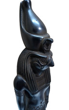 Usado, Estatueta de falcão deus egípcio HORUS feita à mão estátua de pedra de basalto preta pesada comprar usado  Enviando para Brazil