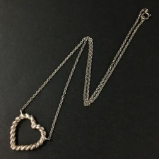 TIFFANY&CO. Colar pingente de coração aberto torção prata 925/3BD0197, usado comprar usado  Enviando para Brazil