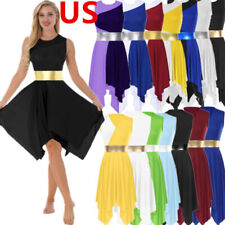 Usado, Vestidos femininos de dança elogio litúrgico color block adoração fantasia lírica comprar usado  Enviando para Brazil