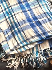 Blue white tartan for sale  CANNOCK