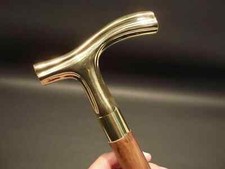Bastão de caminhada de latão vintage Derby alça de cabeça antiga vitoriana bengala presente comprar usado  Enviando para Brazil