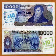 Argentina, 10 Australes on 10000 Pesos Argention, ND (1985) P-322c, UNC comprar usado  Enviando para Brazil