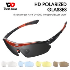 Óculos de sol WEST BIKING polarizado UV400 óculos esportivos ciclismo 5 lentes, usado comprar usado  Enviando para Brazil