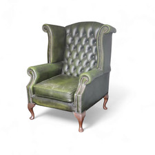Vintage green leather for sale  COVENTRY