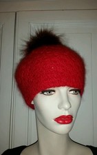 Cappello pompon angora usato  Milano